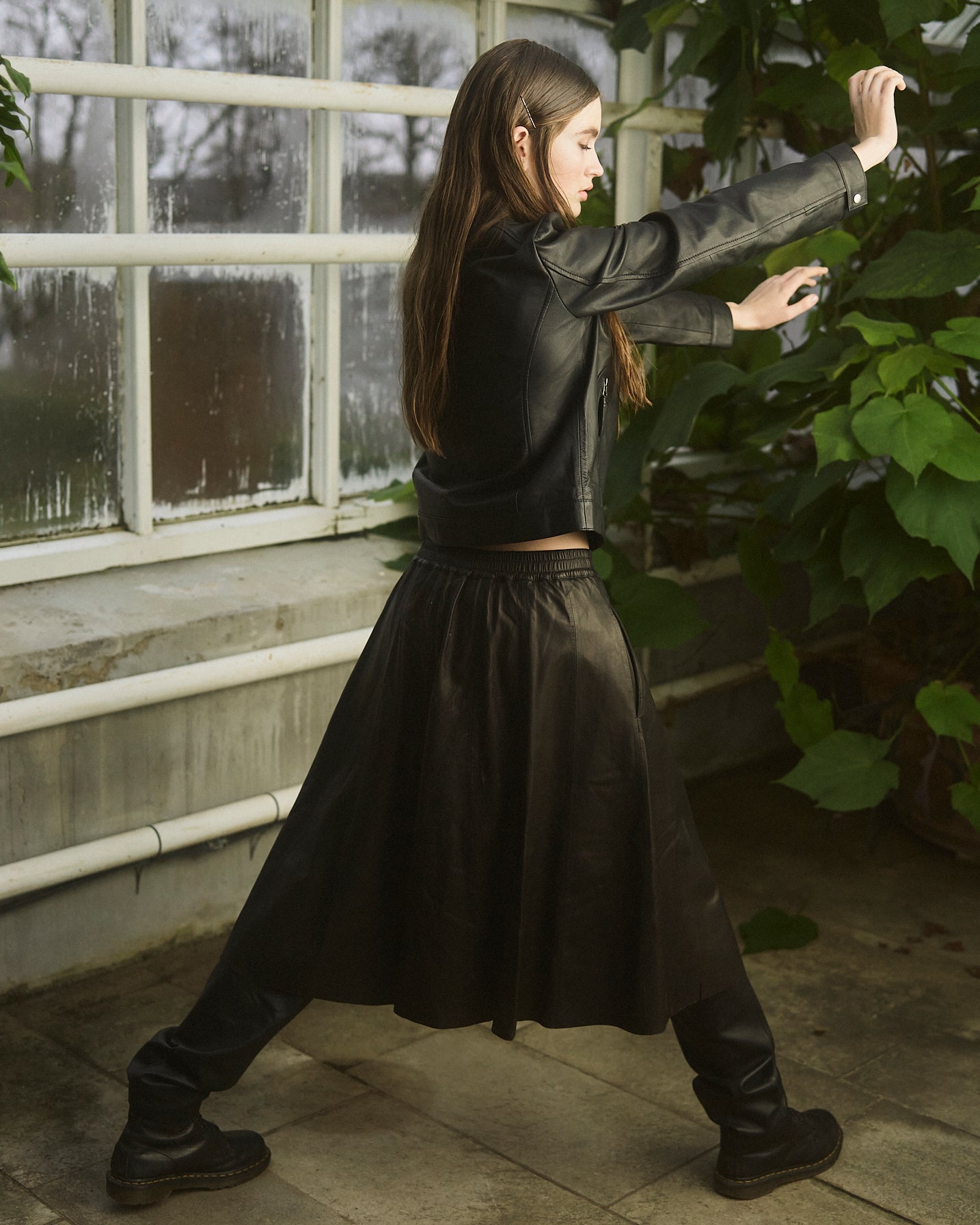 MDK-2166 Frederikke Thin Leather Skirt NOOS